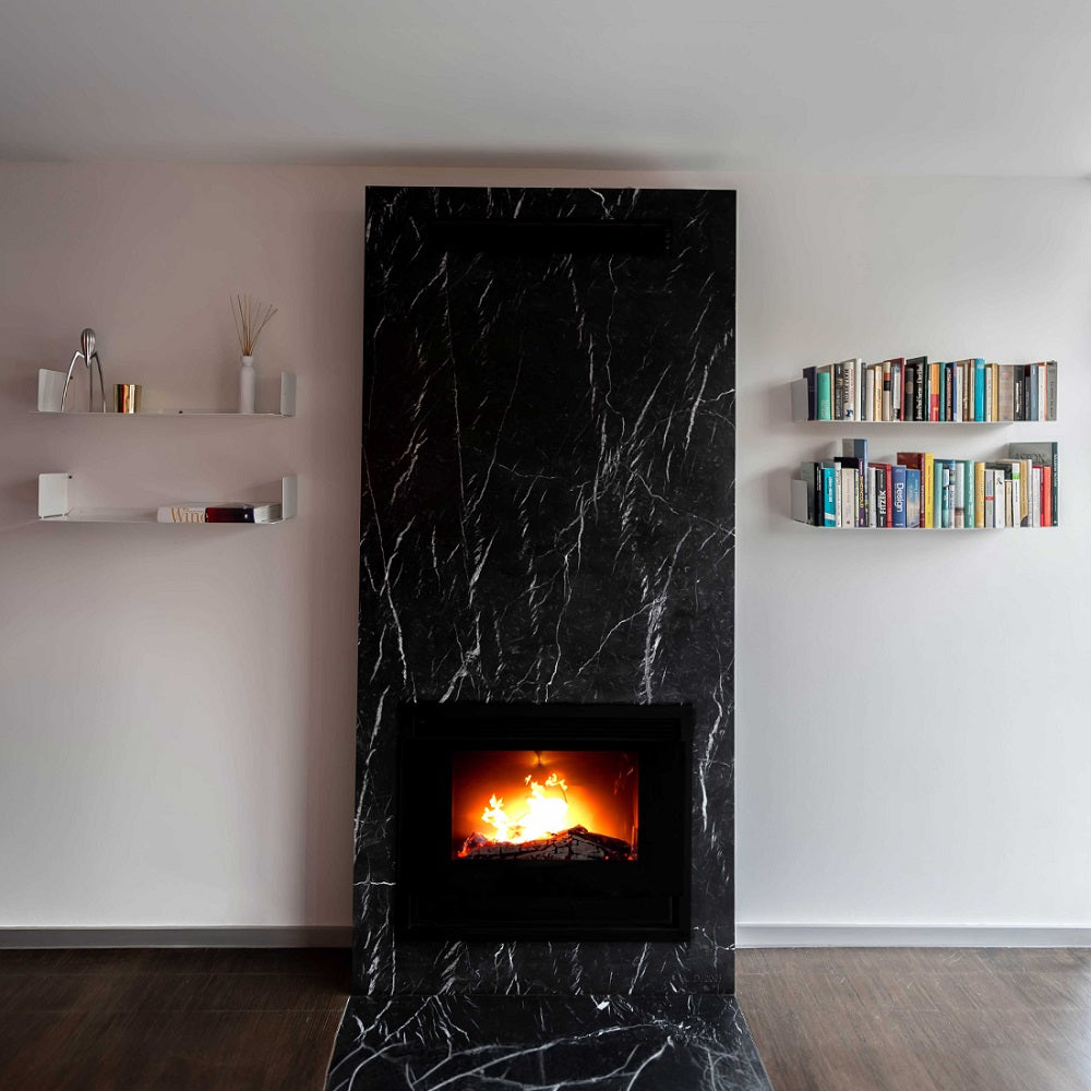 4er Set Radius Design - Booksbaum Wandregal horizontal