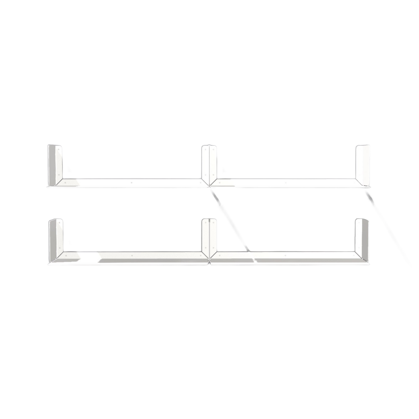 Booksbaum — Wandregal horizontal, 4er-Set – Freisteller