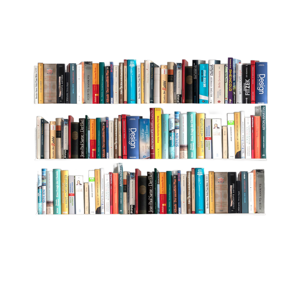 Booksbaum — Wandregal horizontal, 6er-Set – Freisteller