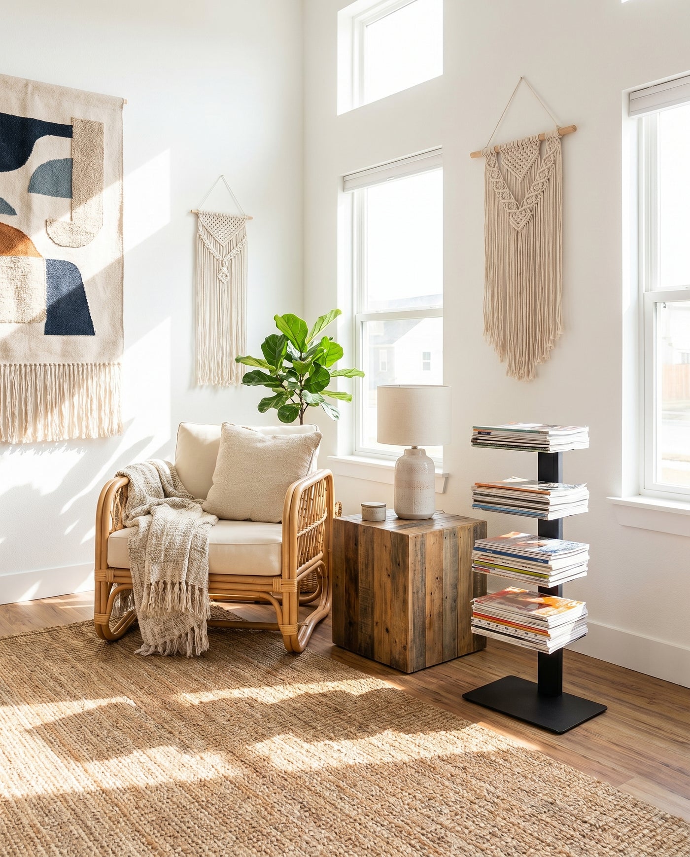 Booksbaum — Magazinhalter, Stand klein – Ambiente Boho 1 · KI-generiert