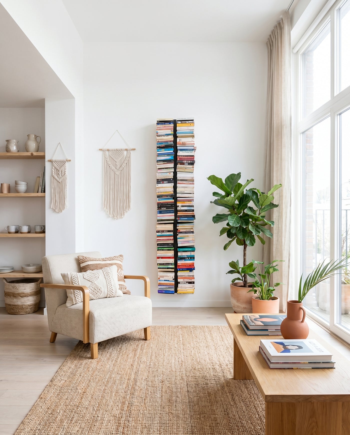 Booksbaum — Bücherturm XXL 1 – Ambiente Boho 1 · KI-generiert