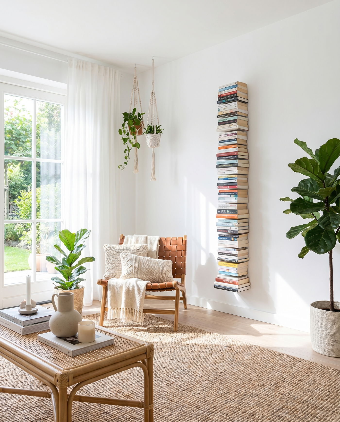 Booksbaum — Bücherturm XXL 2 – Ambiente Boho 1 · KI-generiert