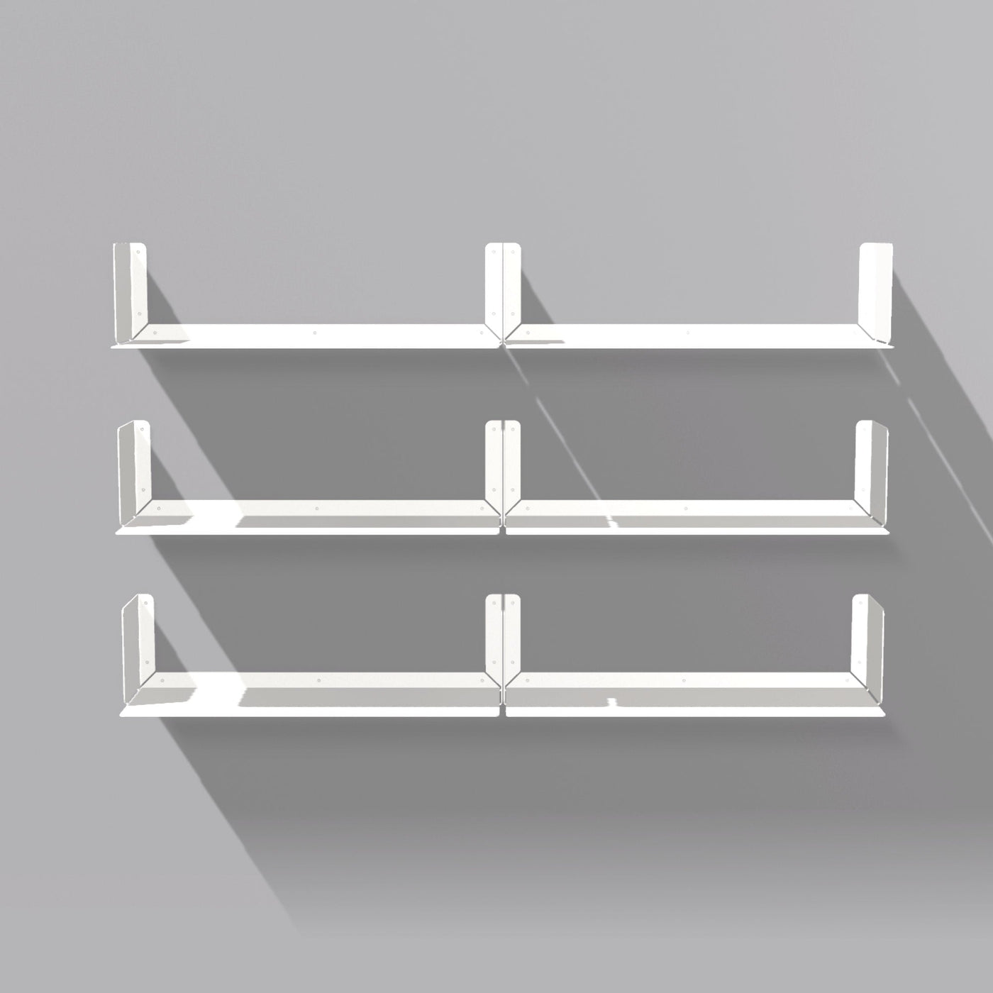 Booksbaum — Wandregal horizontal, 6er-Set – mit Büchern