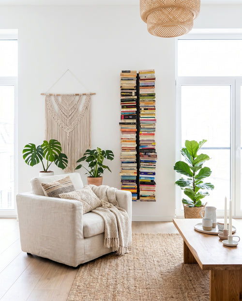 Booksbaum — Bücherturm 1, Wand groß – Ambiente Boho 2 · KI-generiert
