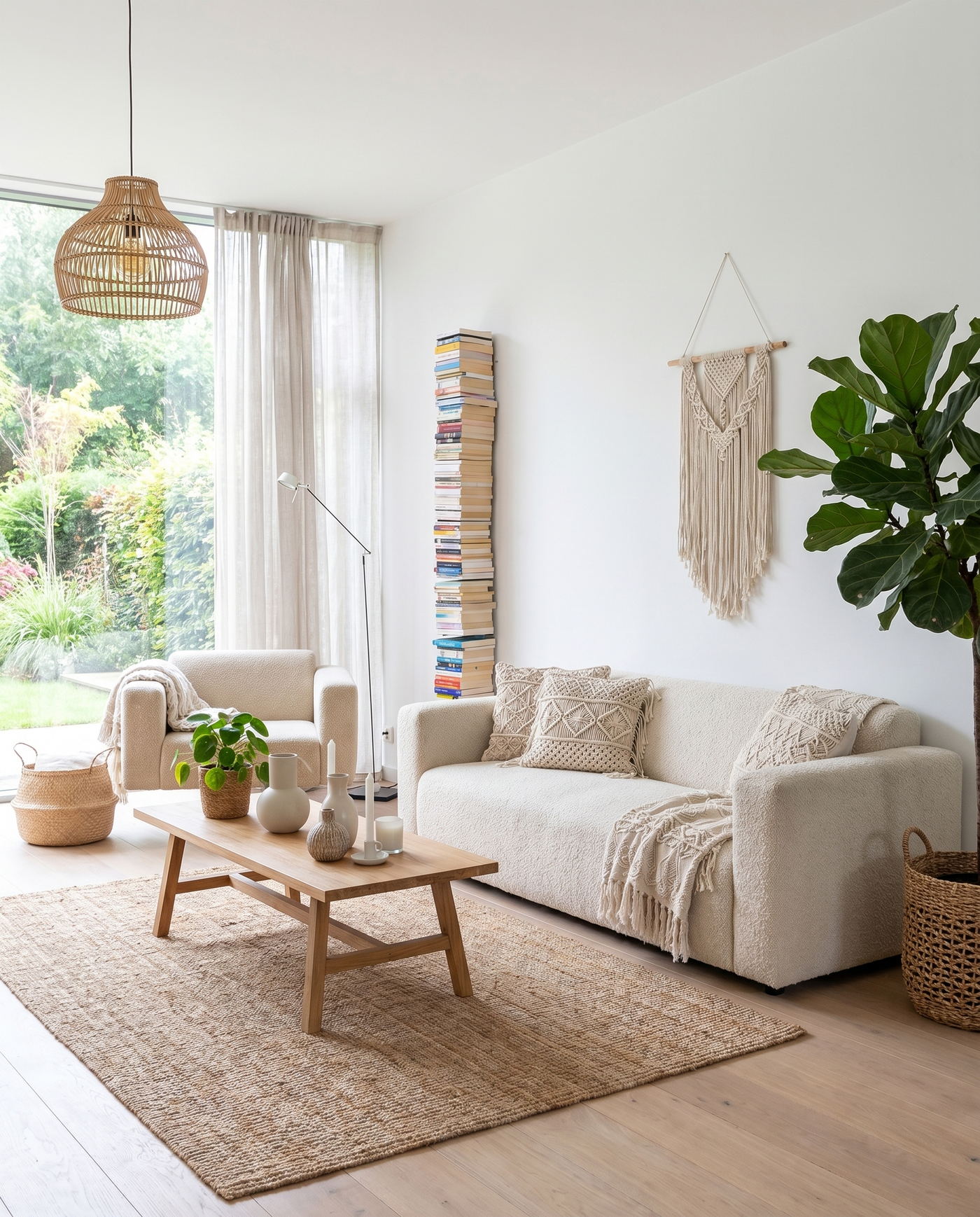 Booksbaum — Bücherturm XXL 2 – Ambiente Boho 2 · KI-generiert