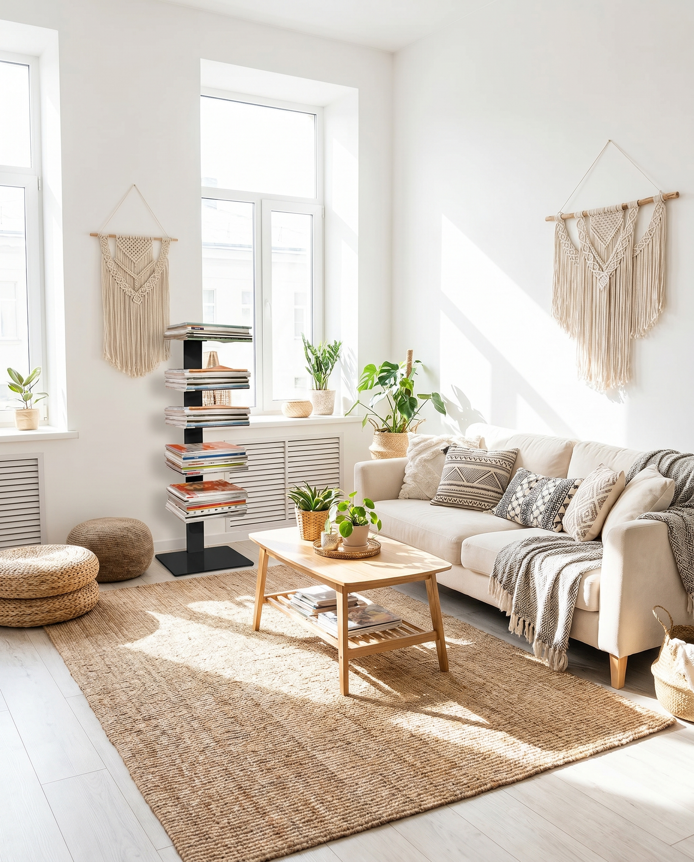 Booksbaum — Magazinhalter, Stand klein – Ambiente Boho 2 · KI-generiert
