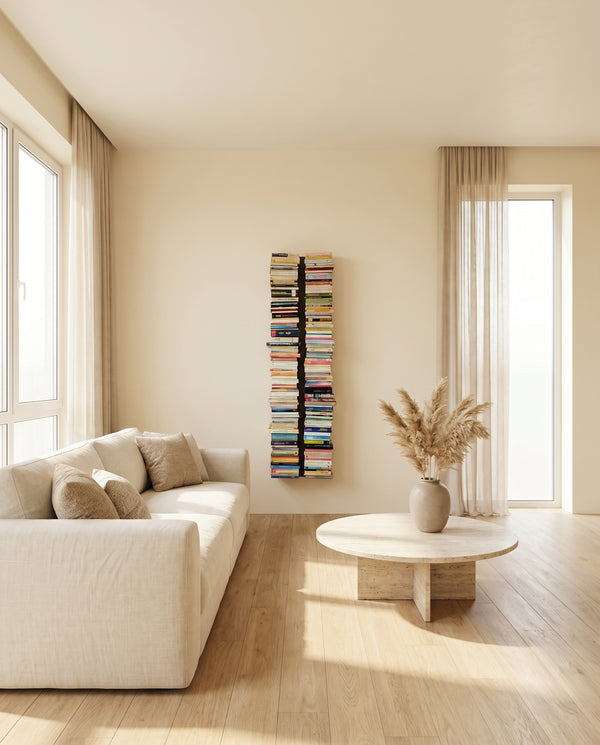 Booksbaum — Bücherturm 1, Wand groß – Ambiente Beige 2 · KI-generiert