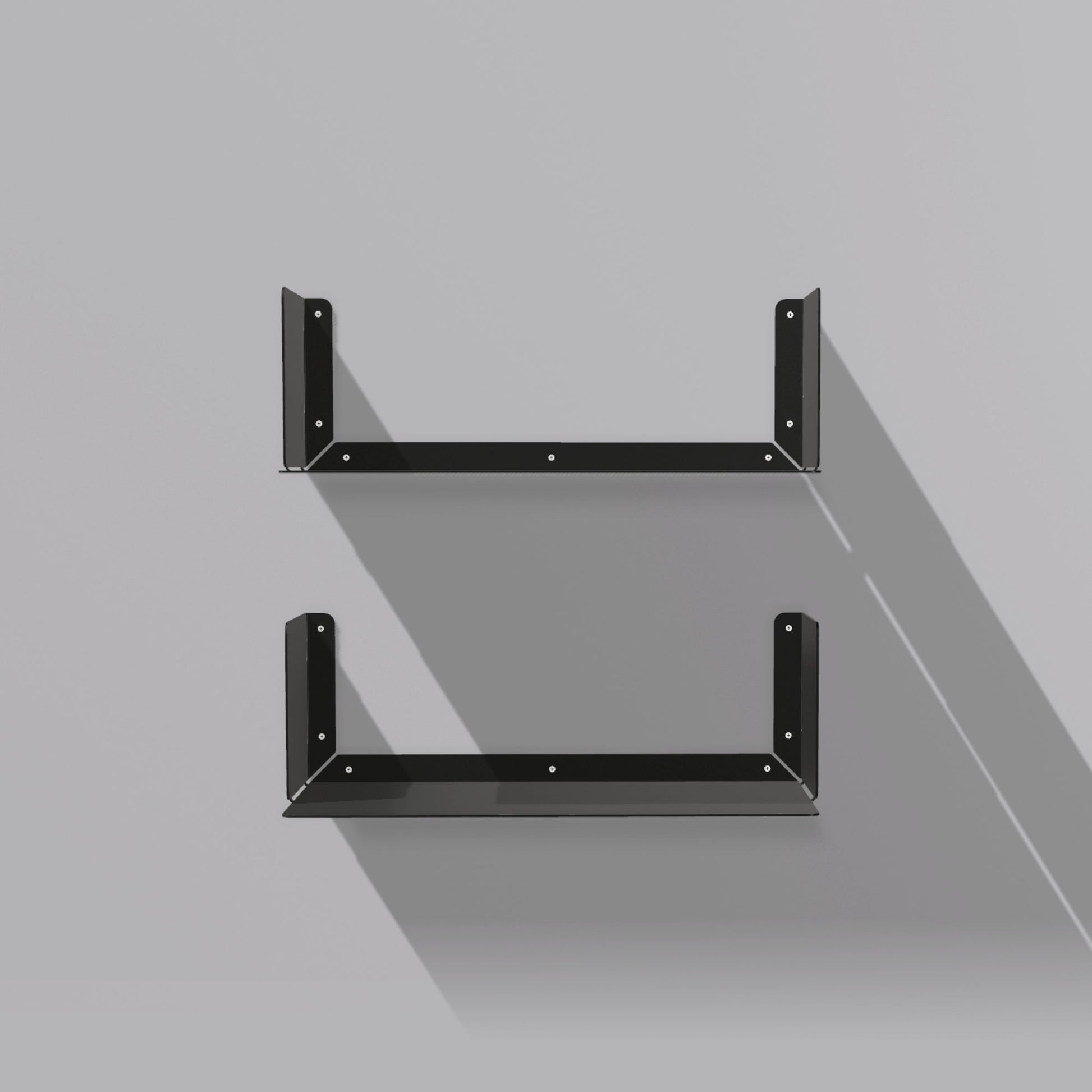 2er Set Radius Design - Booksbaum Wandregal horizontal