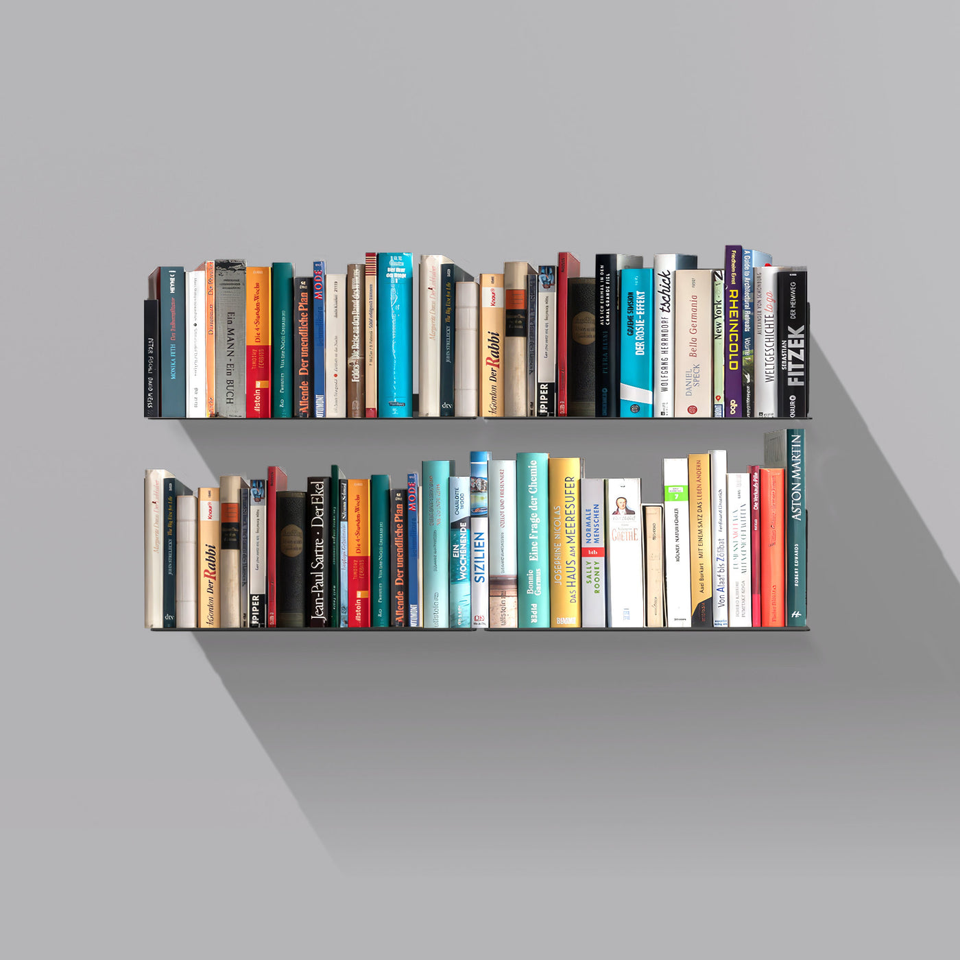 Booksbaum — Wandregal horizontal, 4er-Set