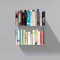 2er Set Radius Design - Booksbaum Wandregal horizontal