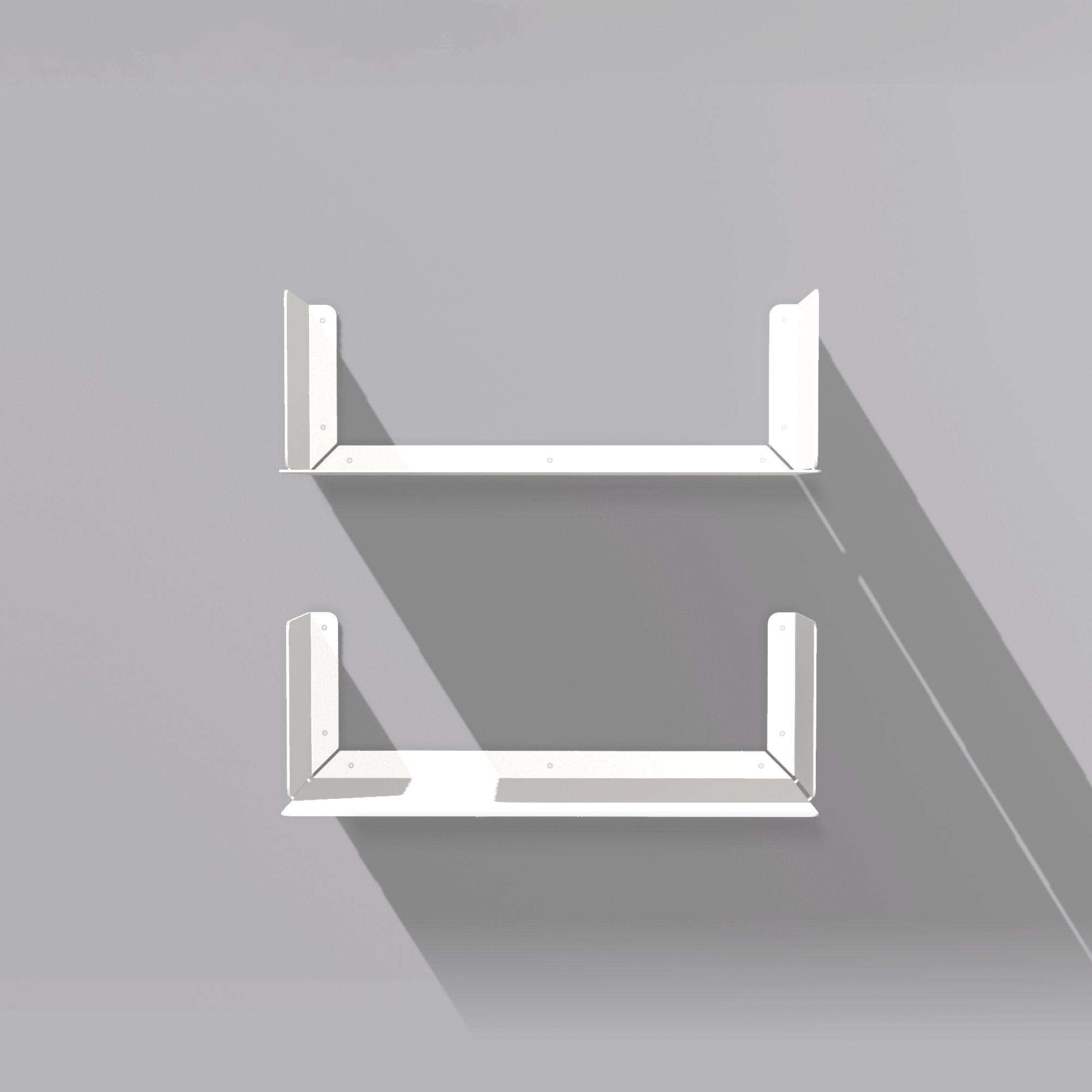 2er Set Radius Design - Booksbaum Wandregal horizontal