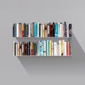 4er Set Radius Design - Booksbaum Wandregal horizontal