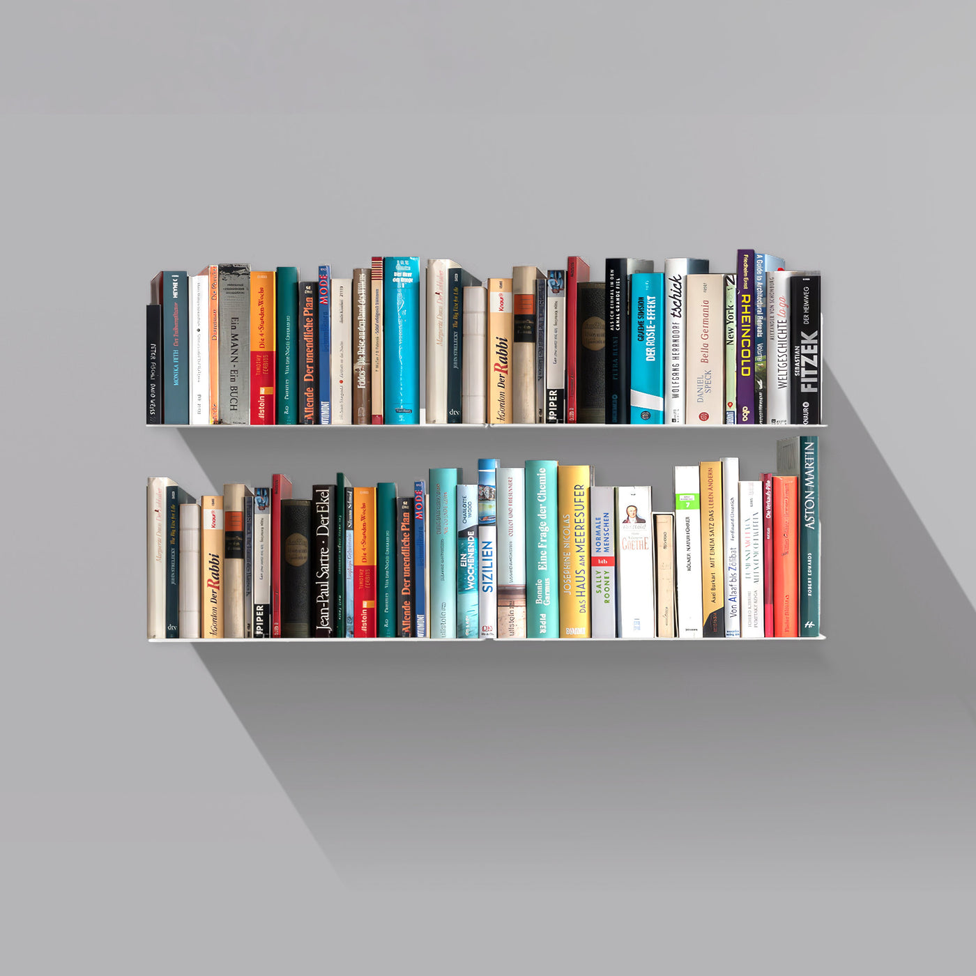 Booksbaum — Wandregal horizontal, 4er-Set