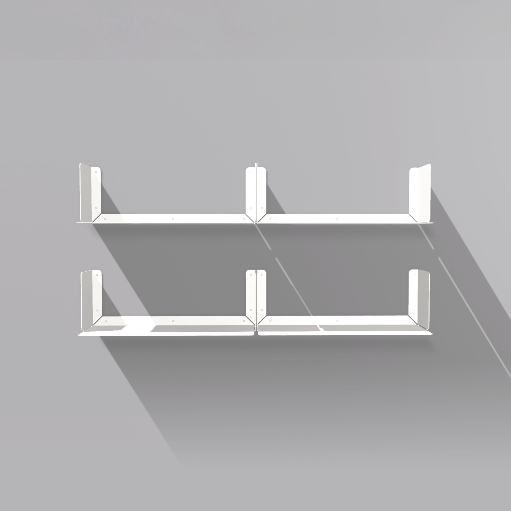 4er Set Radius Design - Booksbaum Wandregal horizontal