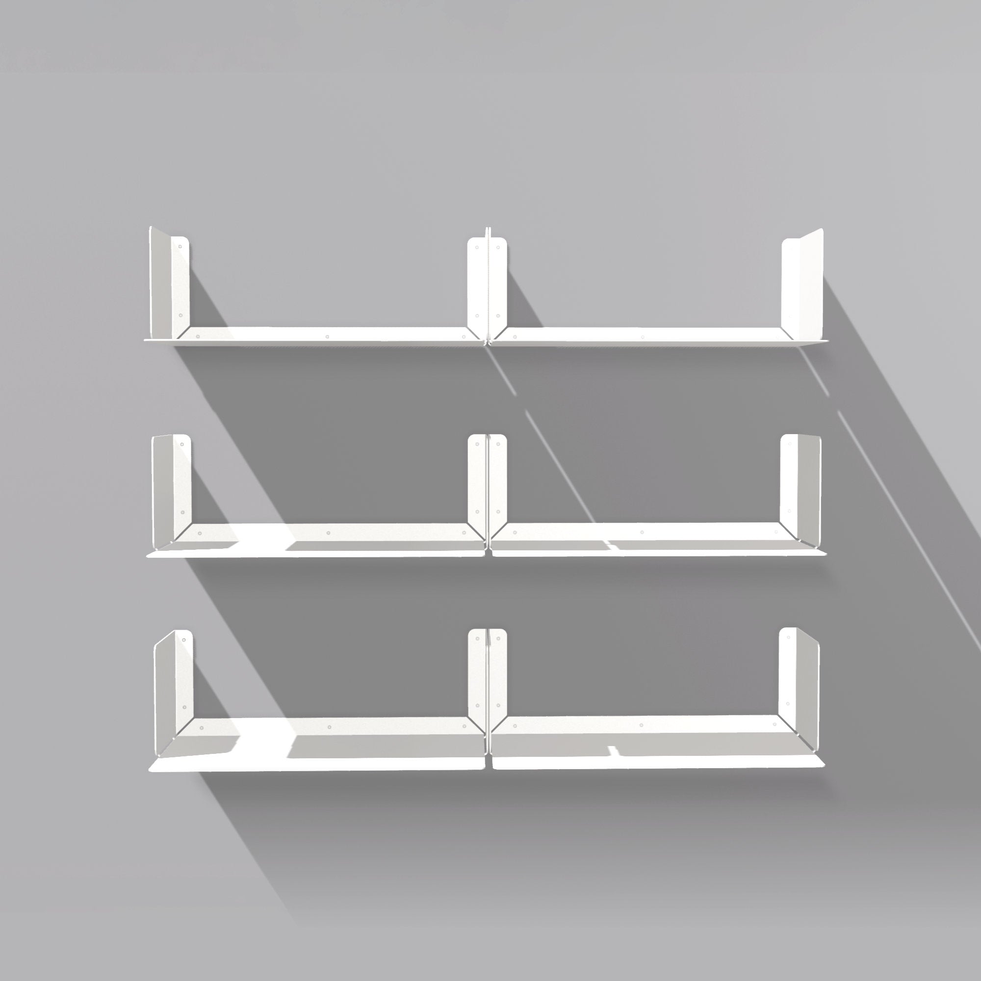 6er Set Radius Design - Booksbaum Wandregal horizontal