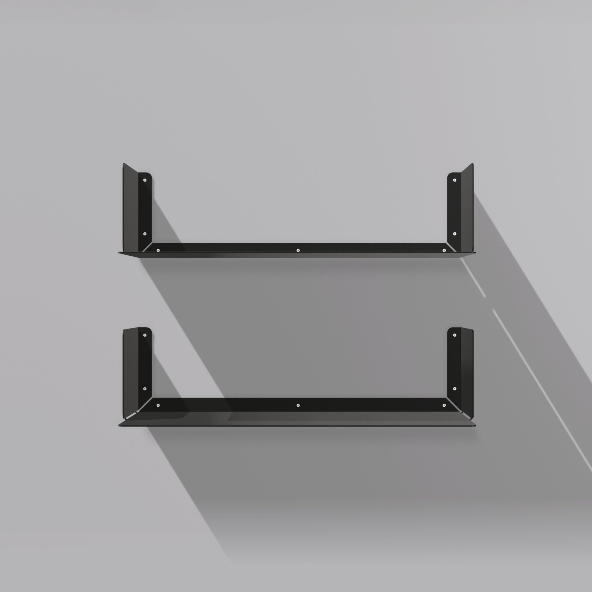 2er Set Radius Design - Booksbaum Wandregal horizontal