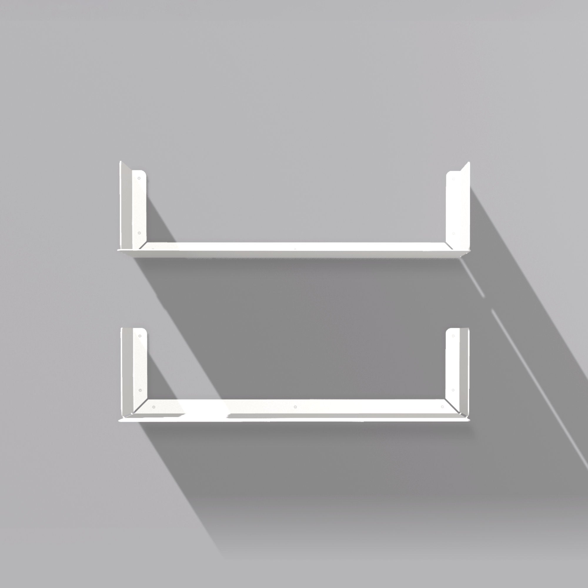 2er Set Radius Design - Booksbaum Wandregal horizontal