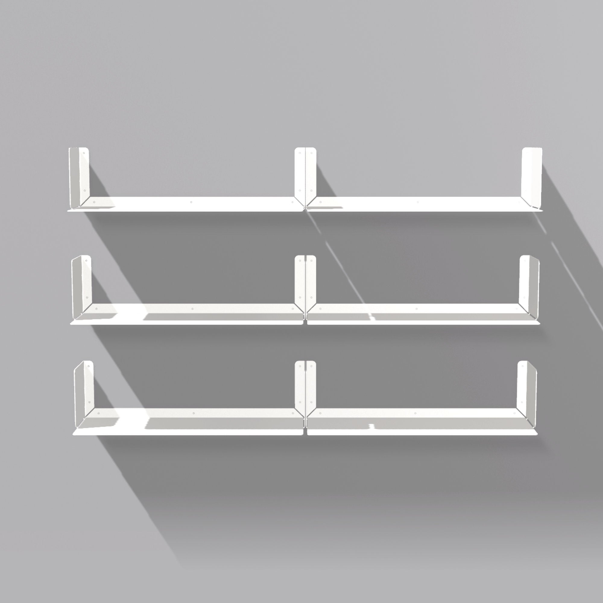 6er Set Radius Design - Booksbaum Wandregal horizontal