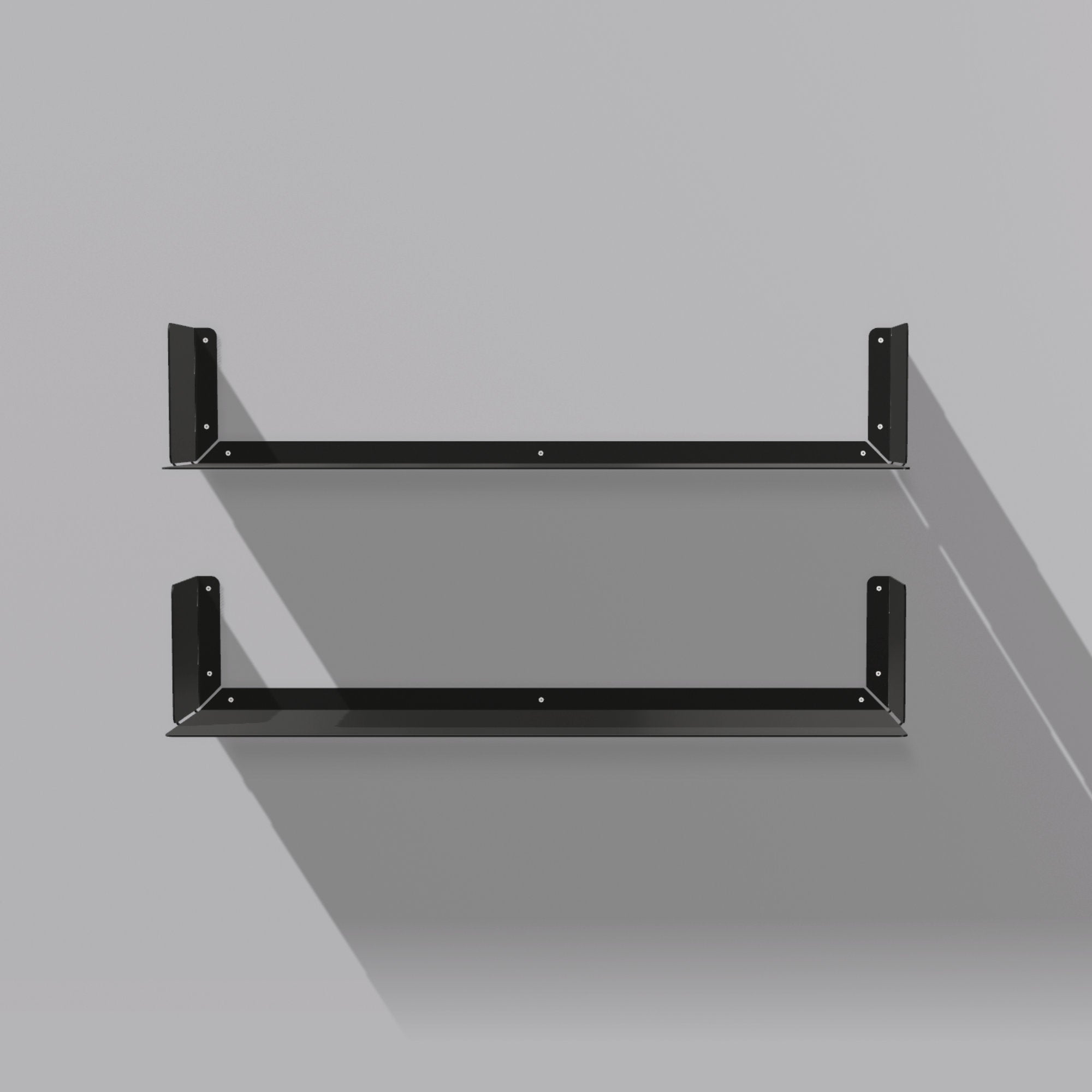 2er Set Radius Design - Booksbaum Wandregal horizontal
