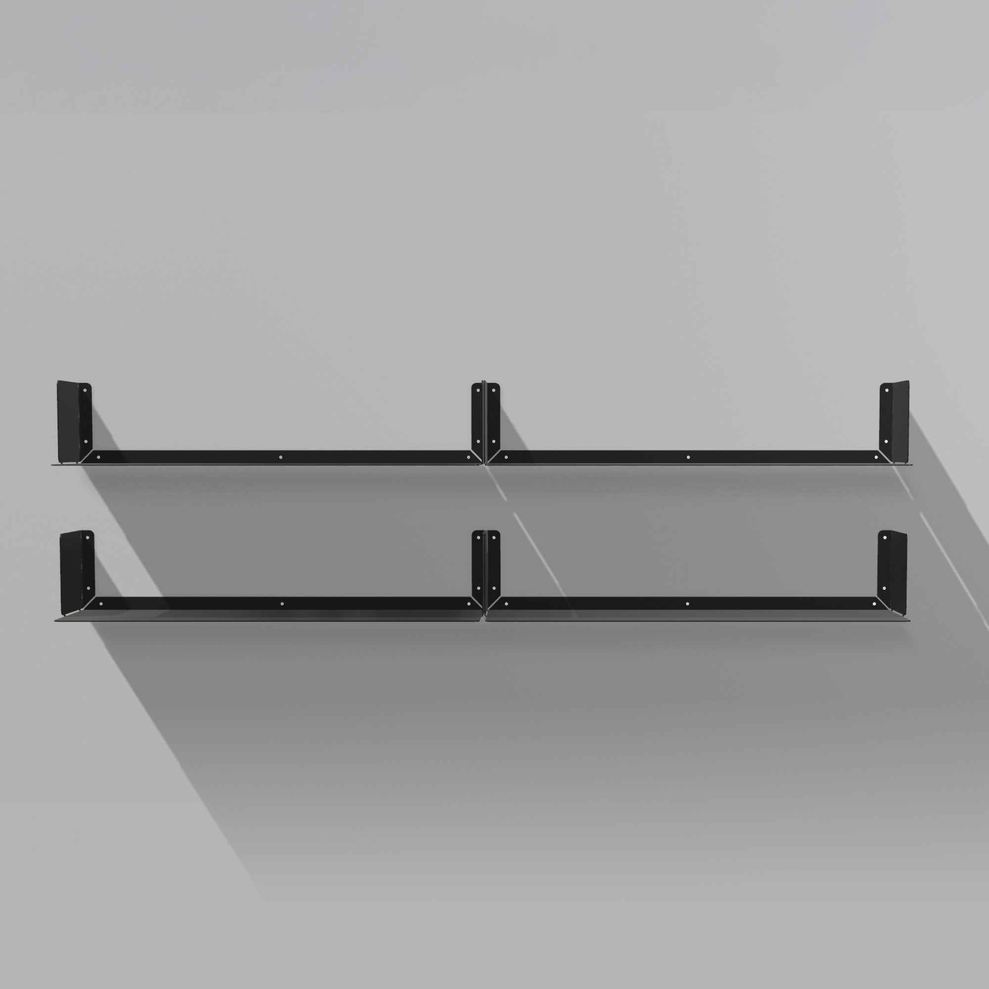 4er Set Radius Design - Booksbaum Wandregal horizontal