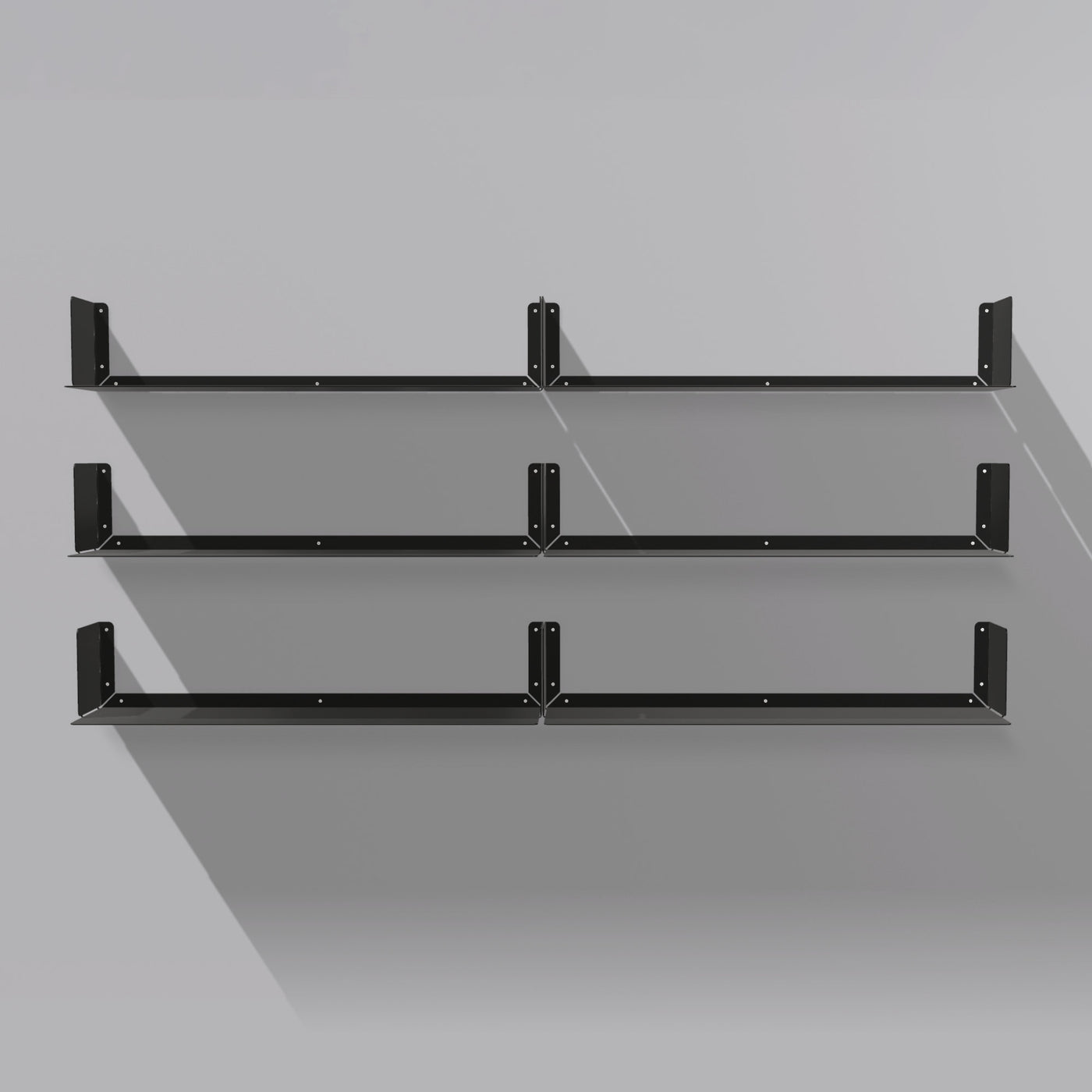 Booksbaum — Wandregal horizontal, 6er-Set
