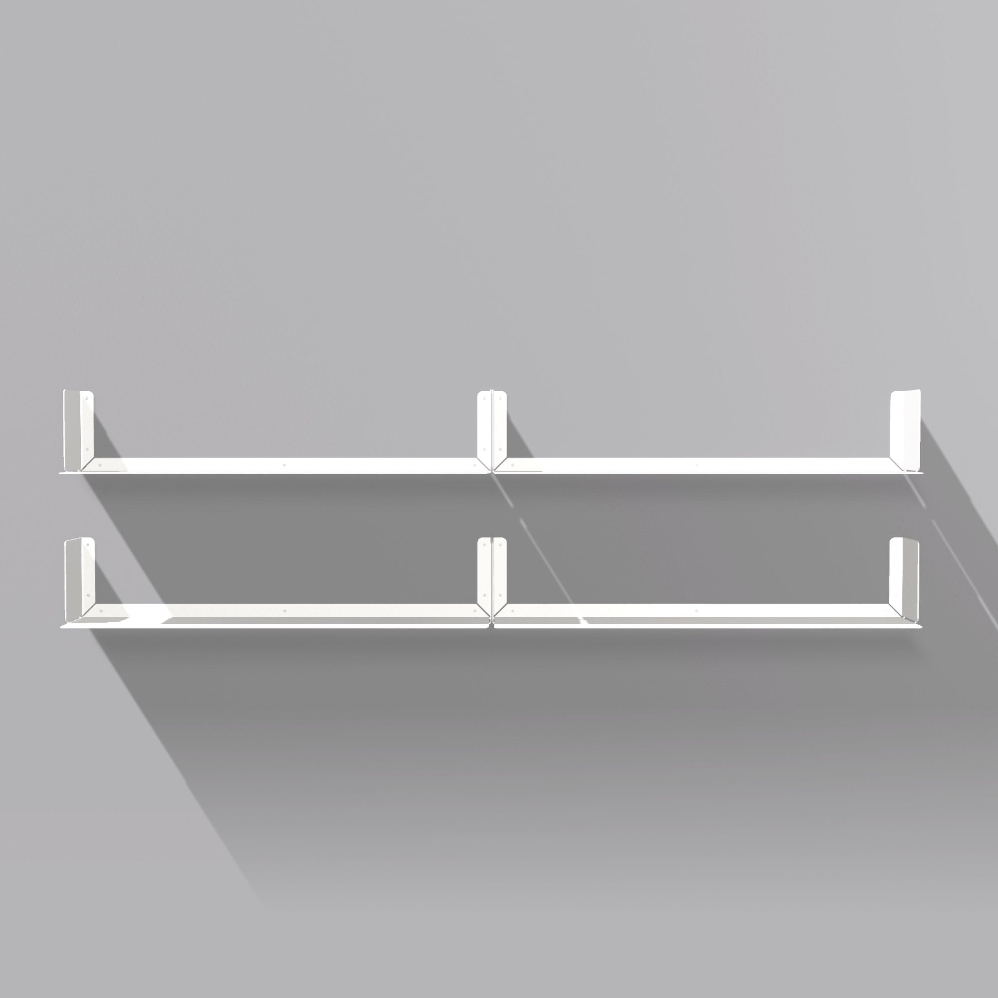 2er Set Radius Design - Booksbaum Wandregal horizontal