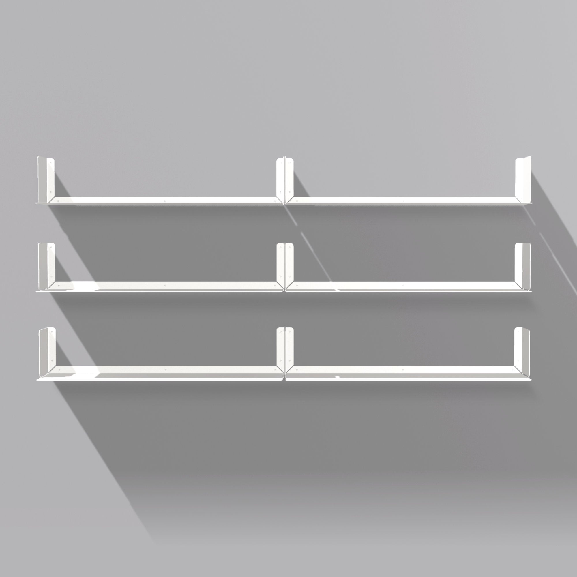 6er Set Radius Design - Booksbaum Wandregal horizontal